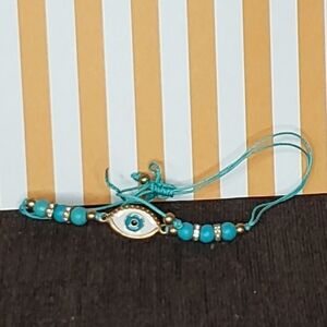Evil Eye Turquoise Cord Bracelet